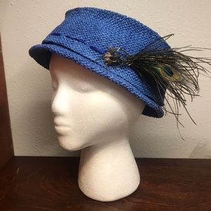 Handmade straw cloche inspired hat